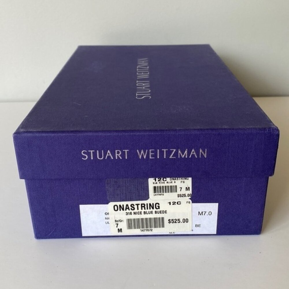 Stuart Weitzman On-A-String Blue Tie Up Pointed T… - image 3